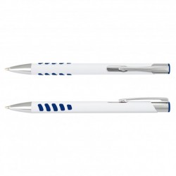 Metal Promotional Pens  - Panama Grip Pen Metal - White Barrel