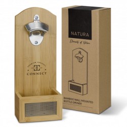 Bottle Openers  - NATURA Bamboo Wall Mounted Bottle Opener