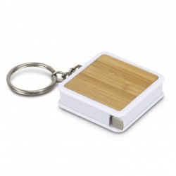Printed Tape Measures  - Bamboo Tape Measure Key Ring