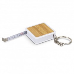 Printed Tape Measures  - Bamboo Tape Measure Key Ring