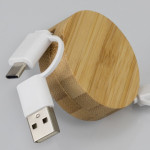 USB Hubs &amp; Cables - Bamboo Retractable Charging Cable