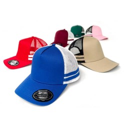 Caps  - Striped Trucker Hat