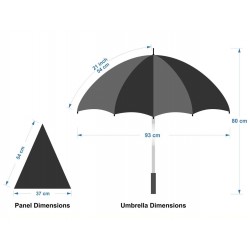 Custom Made Umbrellas  - Designa Full Colour Genie Umbrella-Sea