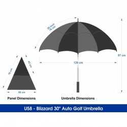 Corporate Umbrellas  - Blizzard 30 Auto Golf Umbrella