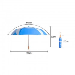 Custom Made Umbrellas  - Custom Made RPET Lightweight Umbrella with Wooden Handle