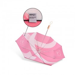 Custom Made Umbrellas  - Custom Made RPET Lightweight Umbrella with Wooden Handle