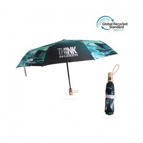 Custom Made Umbrellas  - Triple folding RPET umbrella - auto open and close