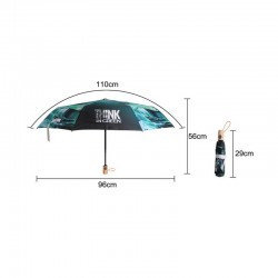 Custom Made Umbrellas  - Triple folding RPET umbrella - auto open and close