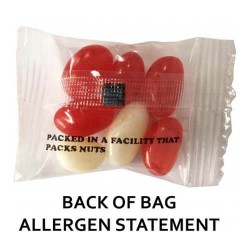 7g Jelly Beans Packed in Cello Bags with One Colour Print