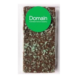 100g Premium Milk Chocolate Peppermint Crystal Bar Packed in Cello Bags