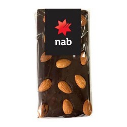 100g Premium Dark Chocolate Almond Bar Packed in Cello Bags