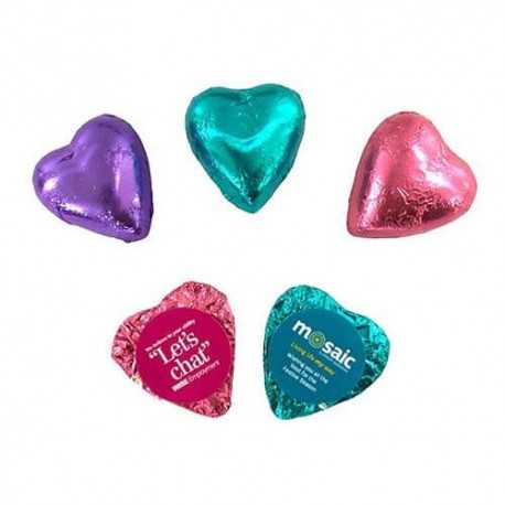 7g Chocolate Heart Wrapped Packed in Foil - Australian made