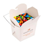 100g M&amp;Ms Packed in White Cardboard Noodle Boxes