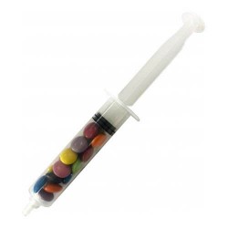 20g Chocolate Beans Packed in Acrylic Syringes