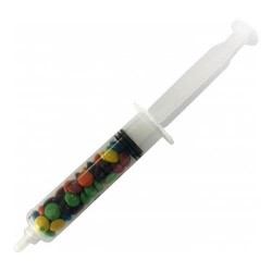 20g M&Ms Packed in Acrylic Syringes