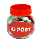 170g Christmas Chocolate Beans Packed in Plastic Bottles