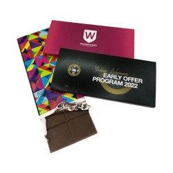 Chocolate Bars & Boxes - 100g Chocolate Bar Silver foil Packed in Glossy White Box