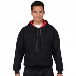 Fleece Tops  - Heavy Blend Adult Contrast Hooded Sweatshirt
