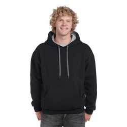 Fleece Tops  - Heavy Blend Adult Contrast Hooded Sweatshirt
