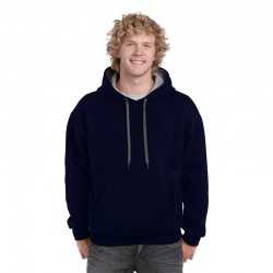 Fleece Tops  - Heavy Blend Adult Contrast Hooded Sweatshirt