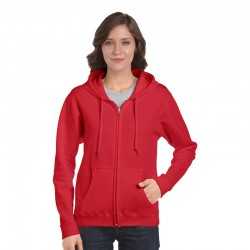 Fleece Tops  - Heavy Blend Missy Fit Full Zip Hooded Sweatshirt