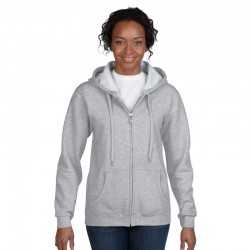 Fleece Tops  - Heavy Blend Missy Fit Full Zip Hooded Sweatshirt
