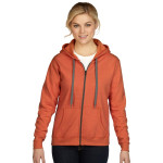 Fleece Tops  - Heavy Blend Vintage Classic Missy Fit Full Zip Hooded Sweatshirt