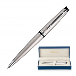 Executive Pens  - Waterman Expert Ballpoint Pen - Brushed Stainless