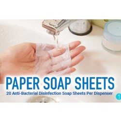 Hand Sanitisers & Wipes  - Antibacterial Paper Soap Sheets