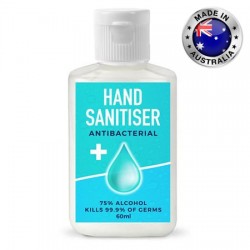 Hand Sanitisers & Wipes  - 60ml - 75% Australian Made Antibacterial Hand Sanitiser Gel