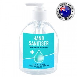 Hand Sanitisers & Wipes  - 500ml - 75% Australian Made Antibacterial Hand Sanitiser Gel