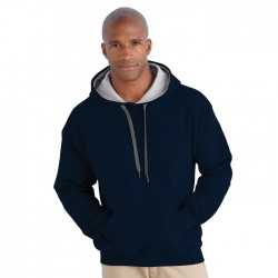 Fleece Tops  - Heavy Blend Adult Contrast Hooded Sweatshirt