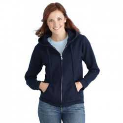 Fleece Tops  - Heavy Blend Missy Fit Full Zip Hooded Sweatshirt