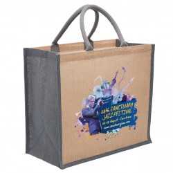 Jute Shopping & Tote Bags  - Eco Jute Tote with wide gusset