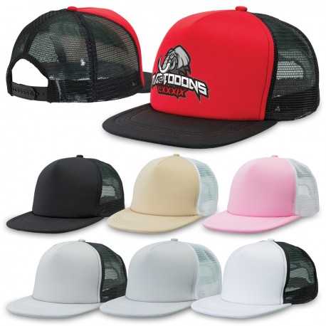 Caps  - Flat Peak Trucker Cap