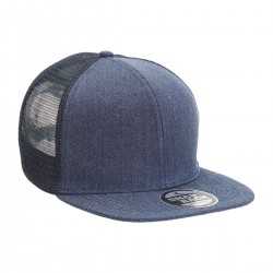 Caps  - Heathered Flat Peak Trucker Cap