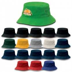Wide Brim Hats  - Sandwich Brim Bucket Hat