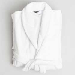 Bath Robes  - White 300gsm Deluxe Microfibre Robe