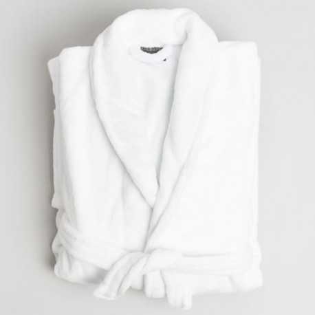 Bath Robes  - White 300gsm Deluxe Microfibre Robe