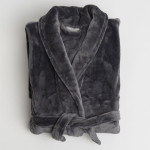 Bath Robes - Charcoal 300gsm Deluxe Microfibre Robe