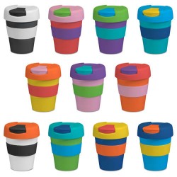 Reusable Coffee Cups - Plastic & Ceramic  - 320ML Plastic Karma Kup with Flip Lid