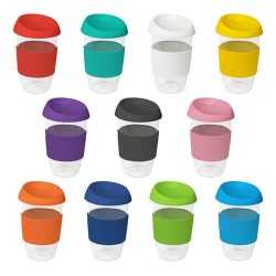 Reusable Coffee Cups - Plastic & Ceramic  - 535ml Clear Plastic Karma Kup with Silicon Lid