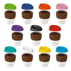 Reusable Coffee Cups - Plastic & Ceramic  - 535ml Plastic Karma Kup with Cork Band Silicon Lid