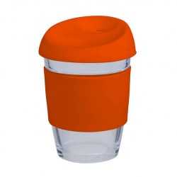 Reusable Coffee Cups - Glass  - 340ml Glass Karma Kup Silicon Lid