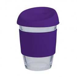 Reusable Coffee Cups - Glass  - 340ml Glass Karma Kup Silicon Lid