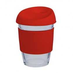 Reusable Coffee Cups - Glass  - 340ml Glass Karma Kup Silicon Lid