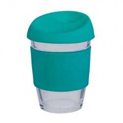 Reusable Coffee Cups - Glass  - 340ml Glass Karma Kup Silicon Lid