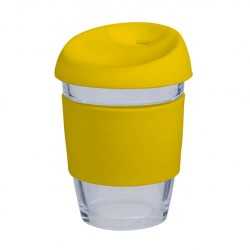 Reusable Coffee Cups - Glass  - 340ml Glass Karma Kup Silicon Lid
