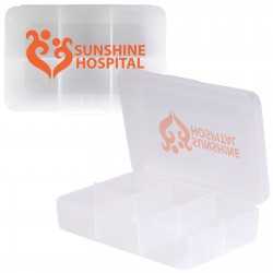 Personal Products  - Clear Rectangular 6 Compartment Pill Box