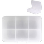Personal Products - Clear Rectangular 6 Compartment Pill Box